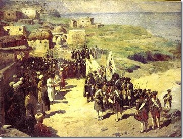 1234 Вступление Петра I в Тарки
